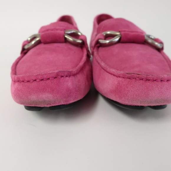 Prada Driving Moccasins Pink Suede Size 40 - Picture 2 of 7